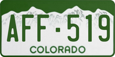 CO license plate AFF519