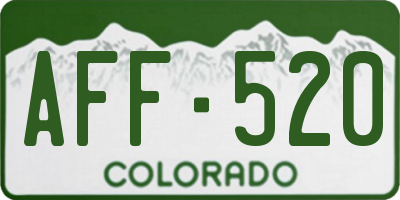 CO license plate AFF520