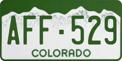 CO license plate AFF529
