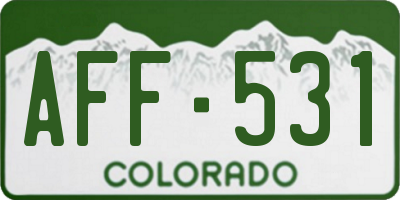 CO license plate AFF531