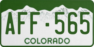 CO license plate AFF565