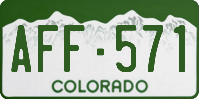 CO license plate AFF571