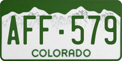 CO license plate AFF579