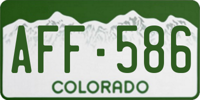 CO license plate AFF586