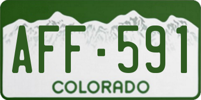 CO license plate AFF591