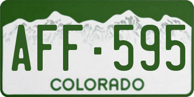 CO license plate AFF595
