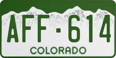 CO license plate AFF614