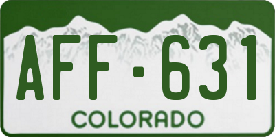 CO license plate AFF631