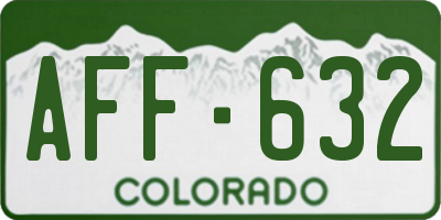 CO license plate AFF632
