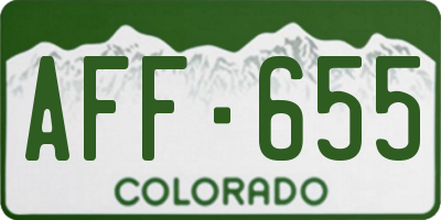 CO license plate AFF655