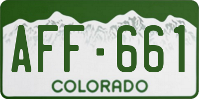 CO license plate AFF661