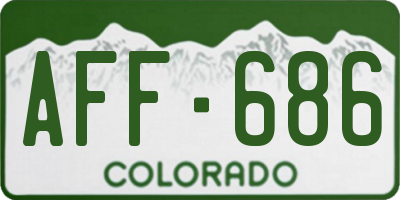 CO license plate AFF686