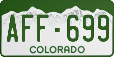 CO license plate AFF699