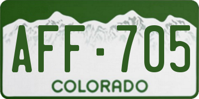 CO license plate AFF705