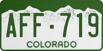 CO license plate AFF719