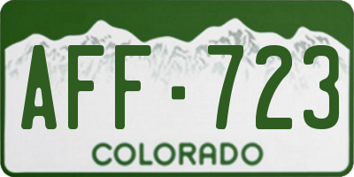 CO license plate AFF723