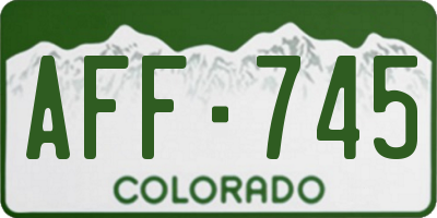 CO license plate AFF745