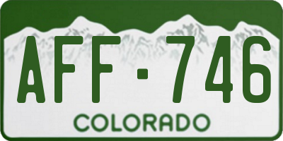CO license plate AFF746