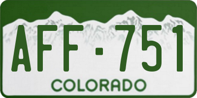 CO license plate AFF751