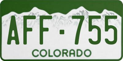 CO license plate AFF755