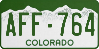 CO license plate AFF764