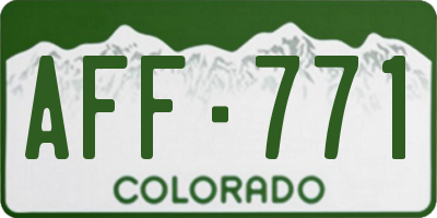 CO license plate AFF771