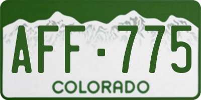 CO license plate AFF775