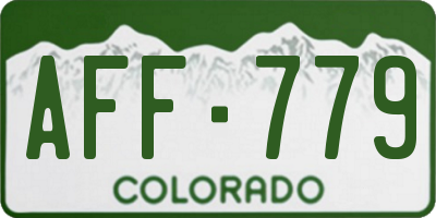 CO license plate AFF779