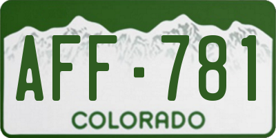 CO license plate AFF781