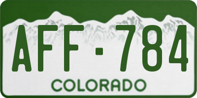 CO license plate AFF784