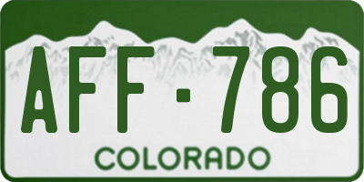 CO license plate AFF786