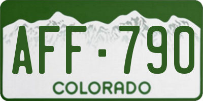 CO license plate AFF790
