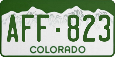 CO license plate AFF823