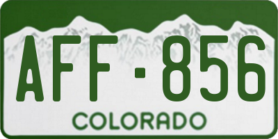 CO license plate AFF856