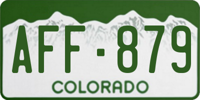 CO license plate AFF879