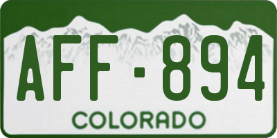 CO license plate AFF894