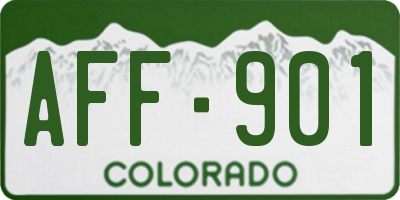 CO license plate AFF901