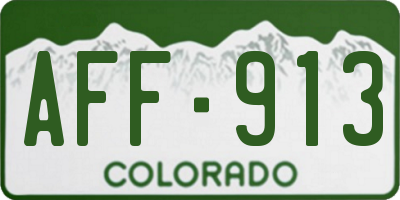 CO license plate AFF913