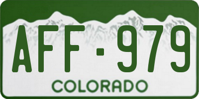 CO license plate AFF979
