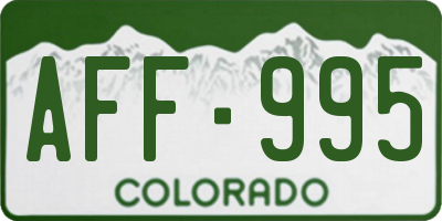 CO license plate AFF995