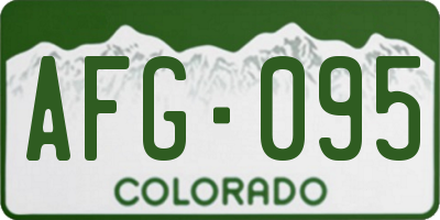 CO license plate AFG095