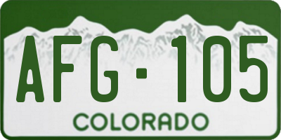 CO license plate AFG105