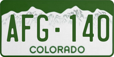 CO license plate AFG140