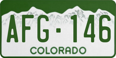 CO license plate AFG146