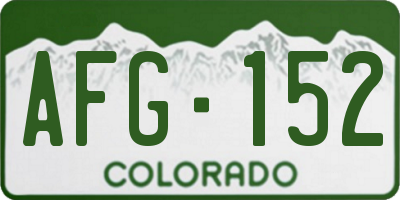 CO license plate AFG152