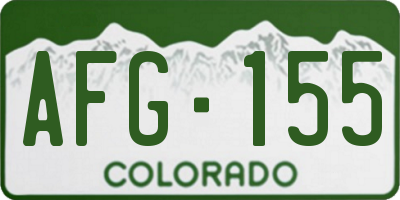 CO license plate AFG155