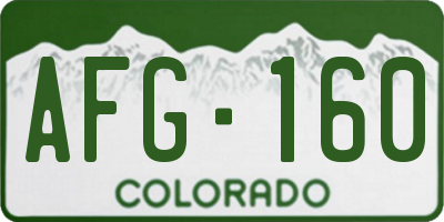 CO license plate AFG160
