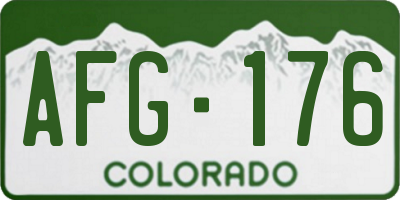 CO license plate AFG176