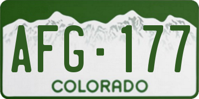 CO license plate AFG177