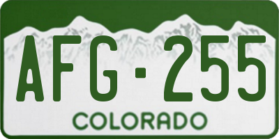 CO license plate AFG255